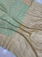 Khaddi Georgette Banarasi Saree - Sona Roopa - The Handlooms