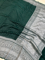 Khaddi Georgette Handloom Banarasi Saree - The Handlooms