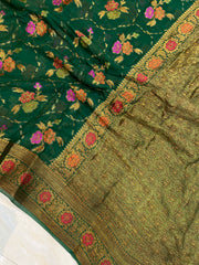 Pure Chiffon Khaddi Banarasi Saree - The Handlooms