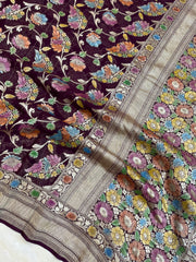 Khaddi Georgette Banarasi Saree - water zari - The Handlooms