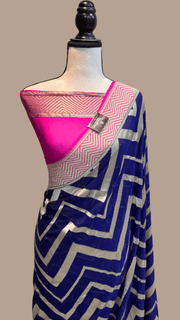 Khaddi Georgette Handloom Banarasi Saree - The Handlooms