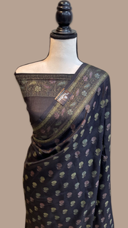 Pure Butter Crepe Banarasi Saree - The Handlooms