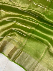 Pure Kora Tissue Handloom Banarasi Saree - The Handlooms