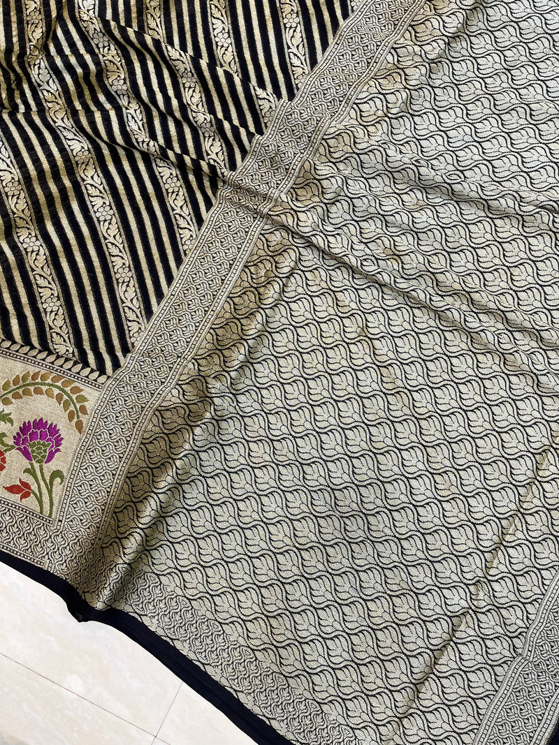 Pure Chiffon Khaddi Banarasi Saree - The Handlooms