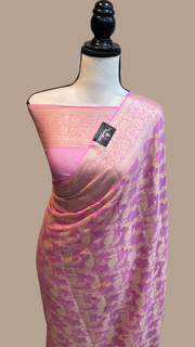 Pure Chiffon Khaddi Banarasi Saree - The Handlooms