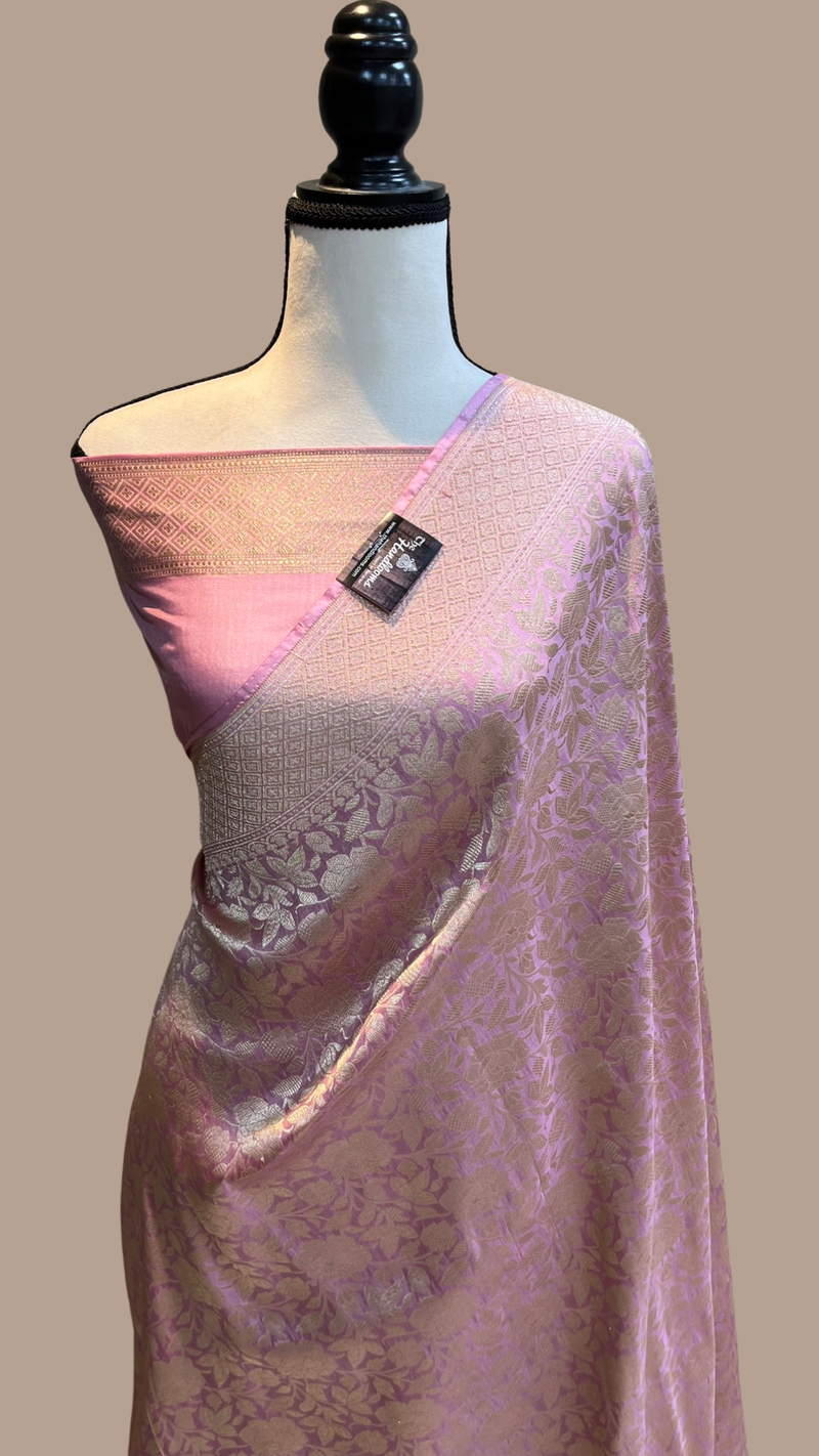 Pure Katan Silk Banarasi Handloom Saree - Tanchui Brocade - The Handlooms