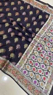 Pure Chiffon Khaddi Banarasi Saree - The Handlooms