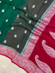 Pure Georgette Banarasi Saree - The Handlooms