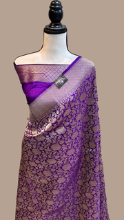 Pure Katan Silk Banarasi Handloom Saree - Tanchui Brocade - The Handlooms