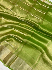 Pure Kora Tissue Handloom Banarasi Saree - The Handlooms