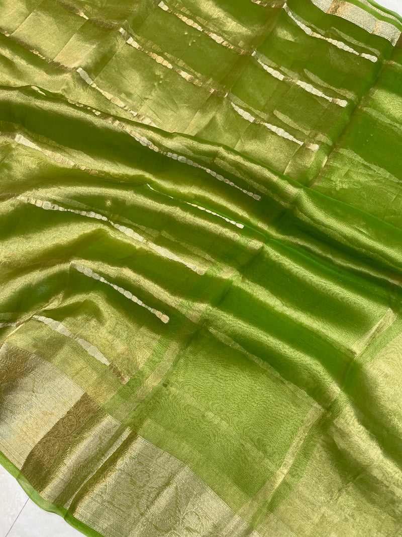 Pure Kora Tissue Handloom Banarasi Saree - The Handlooms