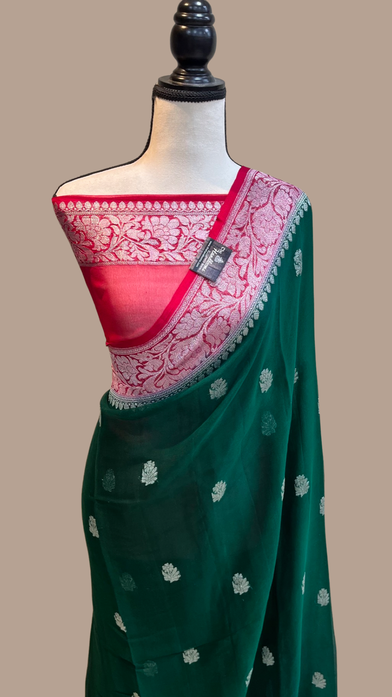 Pure Georgette Banarasi Saree - The Handlooms
