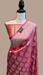 Strawberry Pink Pure Katan Silk Banarasi Handloom Saree - All over Jaal work - The Handlooms