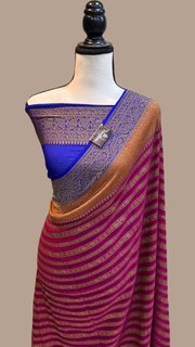 Khaddi Georgette Banarasi Saree -  Antique zari - The Handlooms