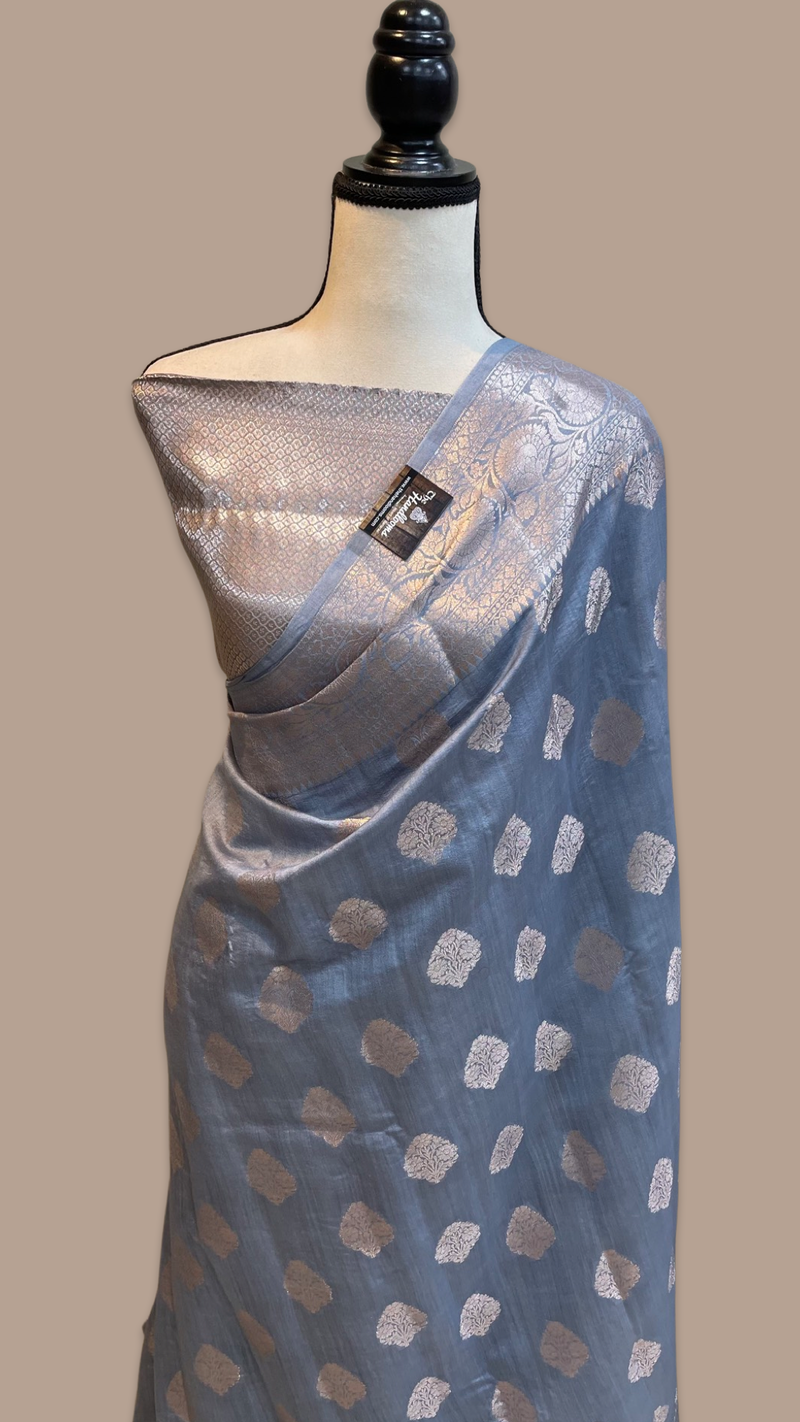 Pure Dupion Silk Banarasi Saree - The Handlooms