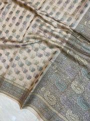 Pure Butter Crepe Banarasi Saree - The Handlooms