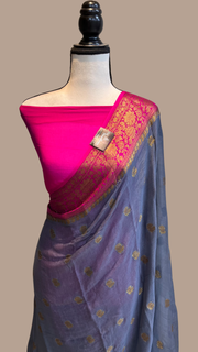 Pure Chiffon Khaddi Banarasi Saree - The Handlooms