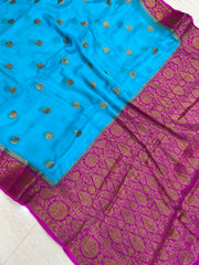 Pure Chiffon Khaddi Banarasi Saree - The Handlooms