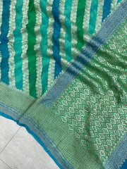 Khaddi Georgette Handloom Banarasi Saree - The Handlooms