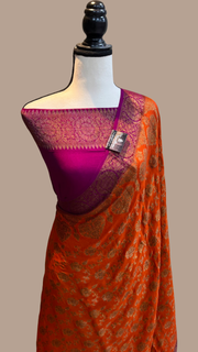 Pure Chiffon Khaddi Banarasi Saree - The Handlooms