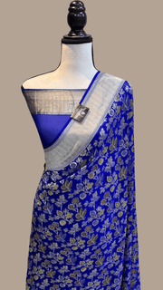 Khaddi Georgette Handloom Banarasi Saree - The Handlooms