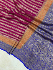 Khaddi Georgette Banarasi Saree -  Antique zari - The Handlooms