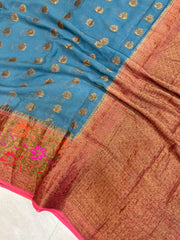 Pure Chiffon Khaddi Banarasi Saree - The Handlooms