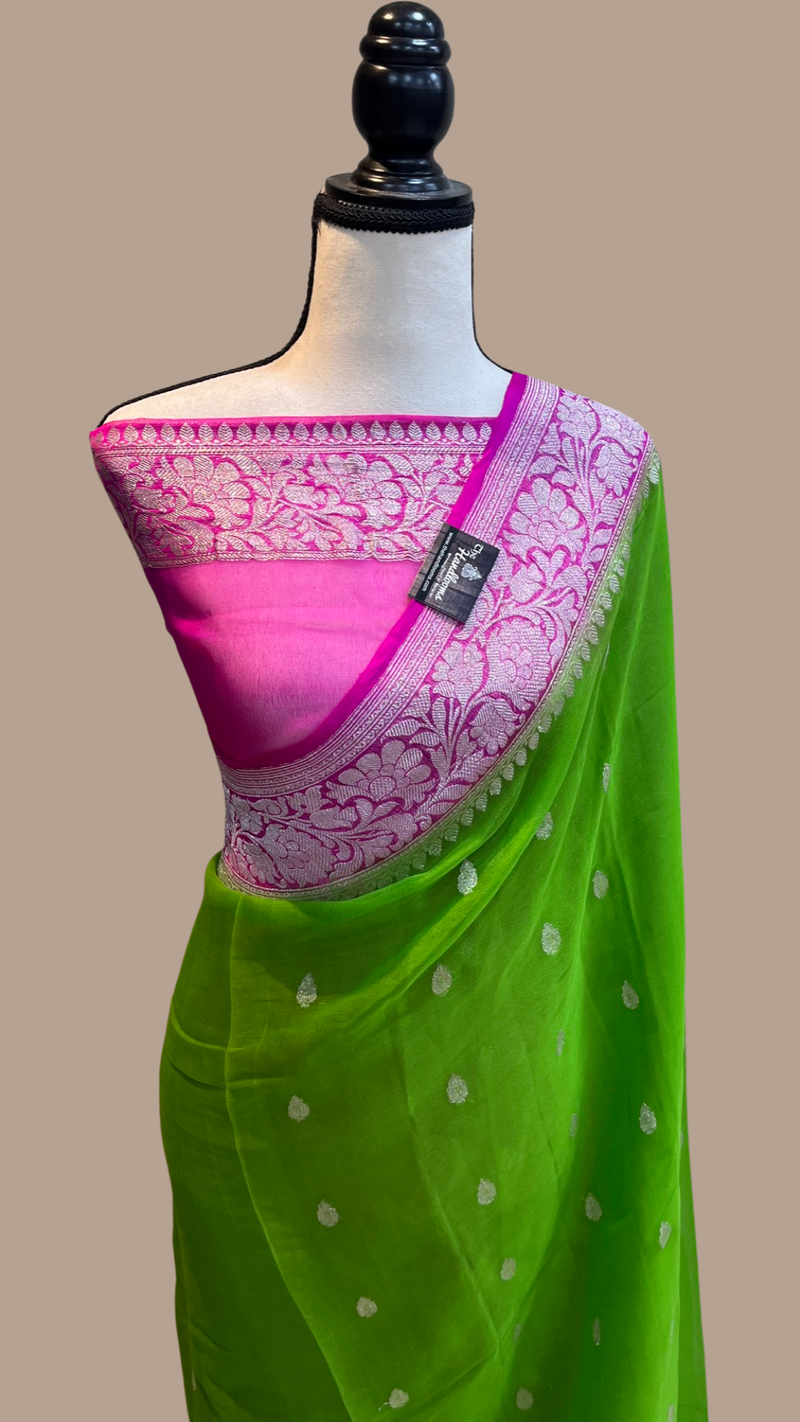 Pure Georgette Banarasi Saree - The Handlooms