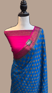 Pure Chiffon Khaddi Banarasi Saree - The Handlooms