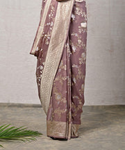 Khaddi Georgette Handloom Banarasi Saree - All over sona roopa Jaal Work - The Handlooms