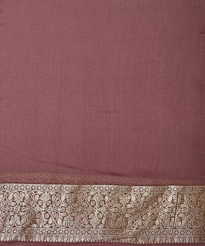Khaddi Georgette Handloom Banarasi Saree - All over sona roopa Jaal Work - The Handlooms