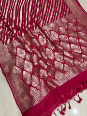 Khaddi Georgette Handloom Banarasi Saree - The Handlooms