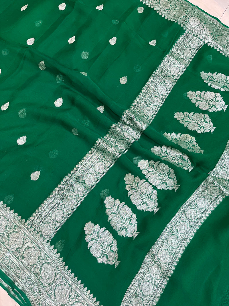 Pure Georgette Banarasi Saree - The Handlooms