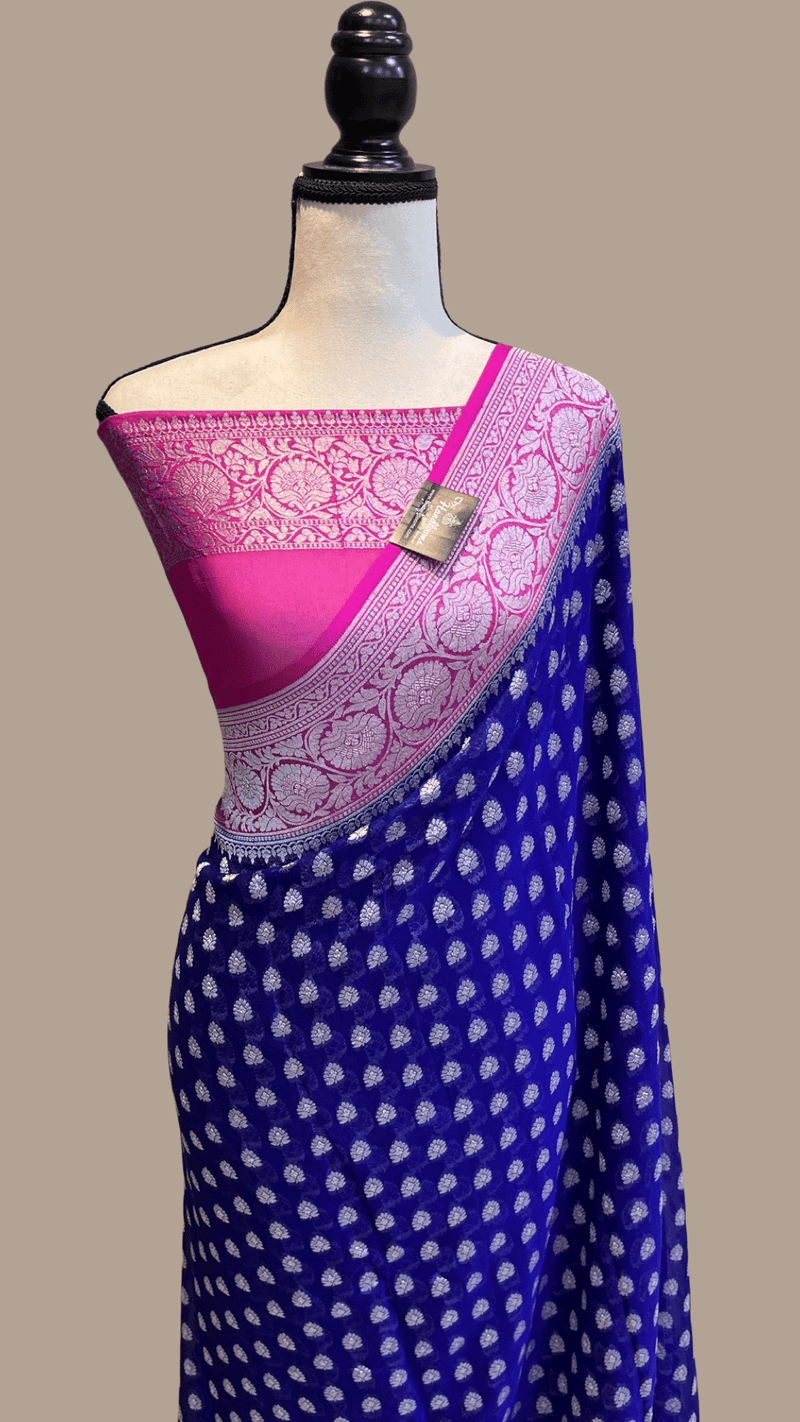 Khaddi Georgette Banarasi Saree - The Handlooms