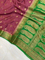 Pure Chiffon Khaddi Banarasi Saree - The Handlooms