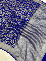 Khaddi Georgette Handloom Banarasi Saree - The Handlooms
