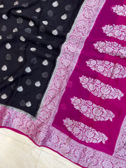 Pure Chiffon Khaddi Banarasi Saree - The Handlooms