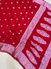 Pure Chiffon Khaddi Banarasi Saree - The Handlooms