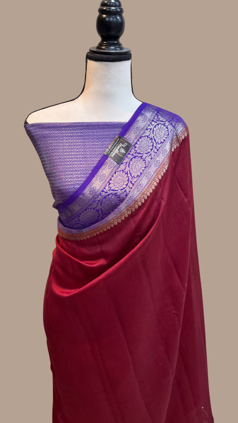 Pure Dupion Silk Banarasi Saree - The Handlooms