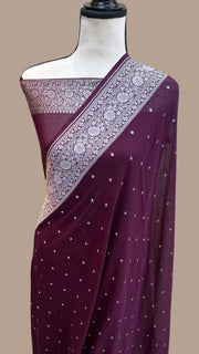 Khaddi Georgette Banarasi Saree - The Handlooms