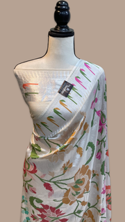 Tussar Georgette Brocade Handloom Banarasi Saree - The Handlooms