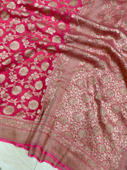 Khaddi Georgette Handloom Banarasi Saree - The Handlooms
