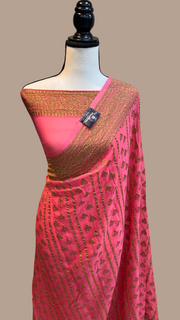 Khaddi Georgette Banarasi Saree -  Antique zari - The Handlooms