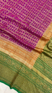 Khaddi Georgette Banarasi Saree -  Antique zari - The Handlooms
