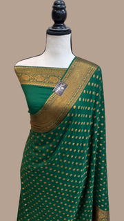Pure Chiffon Khaddi Banarasi Saree - The Handlooms