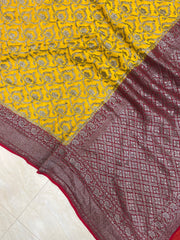 Khaddi Georgette Banarasi Saree -  Antique zari - The Handlooms
