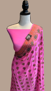 Pure Chiffon Khaddi Banarasi Saree - The Handlooms