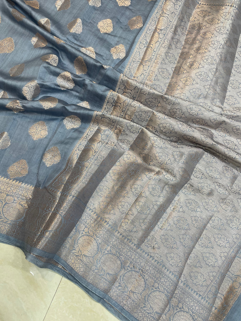 Pure Dupion Silk Banarasi Saree - The Handlooms