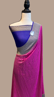 Khaddi Georgette Banarasi Saree -  Gold zari - The Handlooms