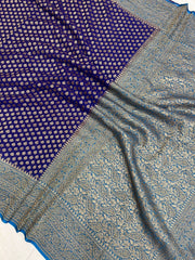 Khaddi Georgette Banarasi Saree -  Antique zari - The Handlooms